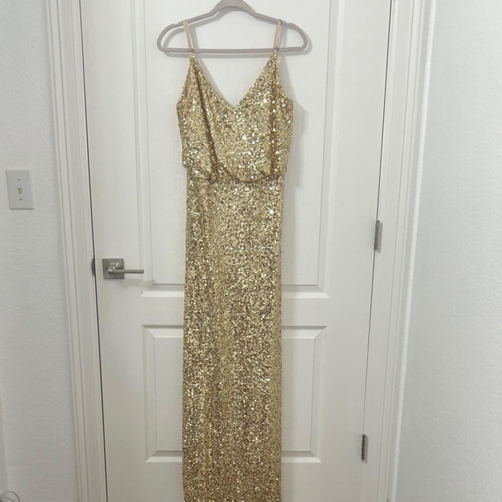 Gold Sequin Evening Gown